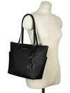 Jet Set Large Saffiano Leather Tote Bag Black - MICHAEL KORS - BALAAN.