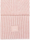 Small Face Patch Beanie Pink Melange Unisex - ACNE STUDIOS - BALAAN 2