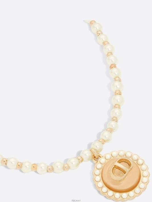 Petit CD Baroque Necklace Gold Finish Metal - DIOR - BALAAN 2