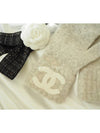 CC Logo Cashmere Knit Gloves Gray Unisex AAA591 - CHANEL - BALAAN 9