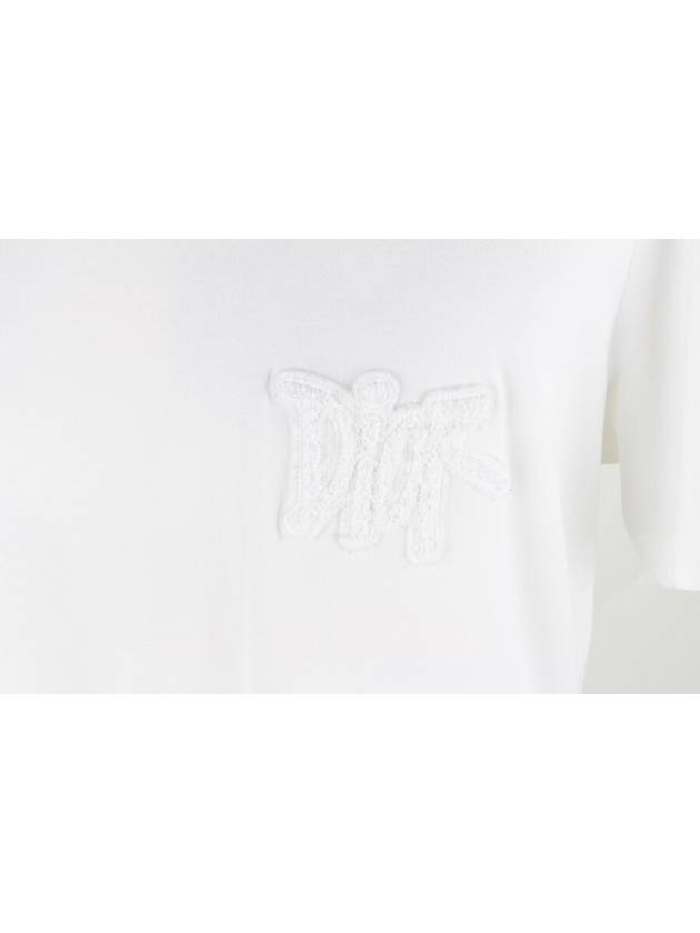 Terry embroidered logo short sleeve t shirt white L 100 - DIOR - BALAAN 3