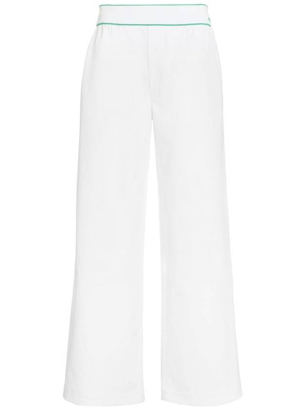 Women's Elastic Cotton Tennis Straight Pants White - BOTTEGA VENETA - BALAAN 2