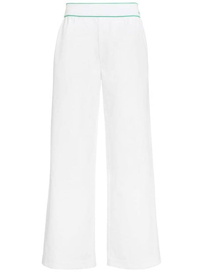 Women's Elastic Cotton Tennis Straight Pants White - BOTTEGA VENETA - BALAAN 2