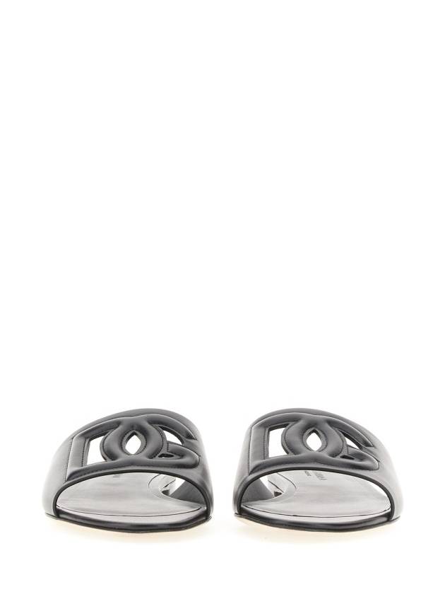 DG Millennial Logo Slippers Black - DOLCE&GABBANA - BALAAN 9