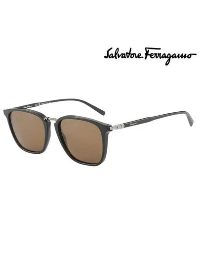 Eyewear Logo Square Sunglasses Brown - SALVATORE FERRAGAMO - BALAAN 2