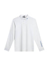 Men's Tour Tech Long Sleeve Polo Shirt White - J.LINDEBERG - BALAAN 1