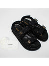 Sandals Printed Denim Black - CHANEL - BALAAN 4