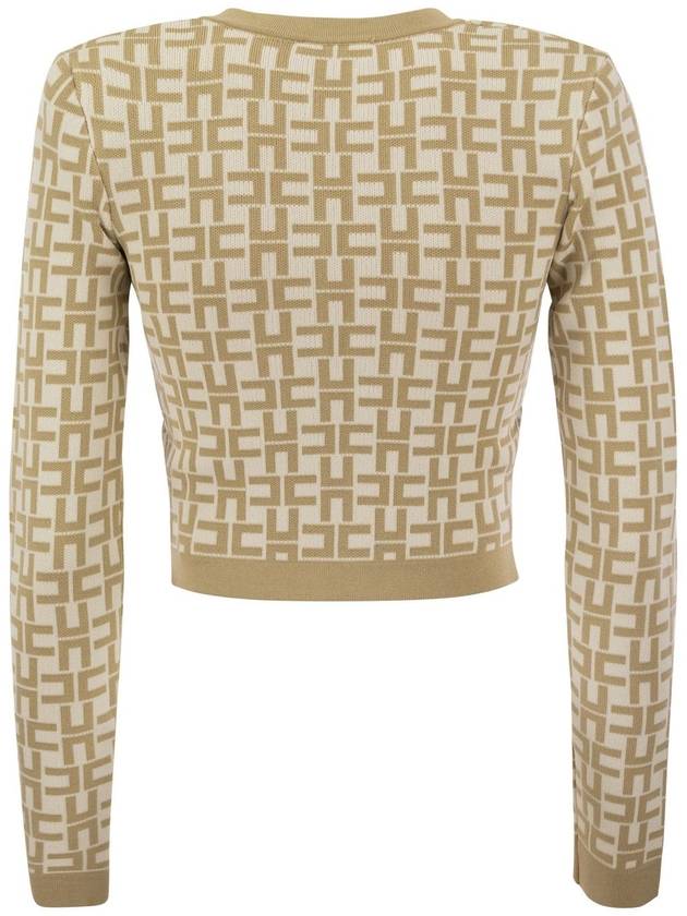 Viscose jacquard mini cardigan - ELISABETTA FRANCHI - BALAAN 2