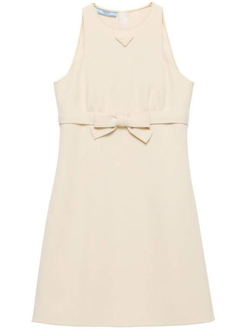 bow detailing short dress - PRADA - BALAAN 1