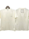 Square Back Logo Short Sleeve T-Shirt Ivory - WOOYOUNGMI - BALAAN 2