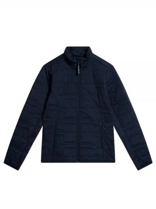 Marble Quilted Zip-Up Jacket Navy - J.LINDEBERG - BALAAN 1