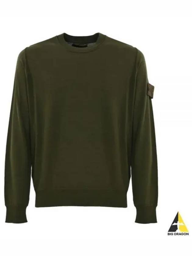 Compass Badge Knit Top Green - STONE ISLAND - BALAAN 2