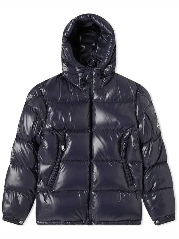 1A00228 68950 742 ECRINS Logo Patch Hooded Short Down Jacket Glossy Navy Men’s Padding - MONCLER - BALAAN 2