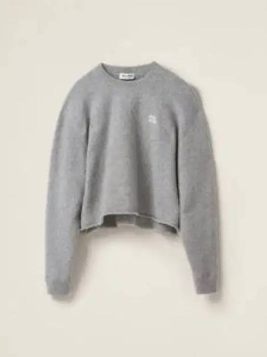 Wool Cashmere Knit Top Grey - MIU MIU - BALAAN 2