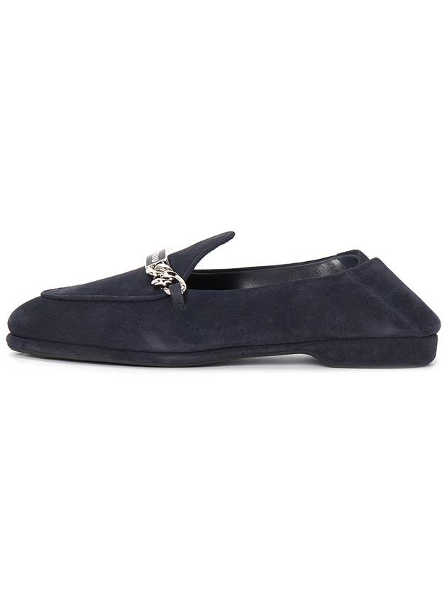 Women's Suede Loafers Navy - MIU MIU - BALAAN 5