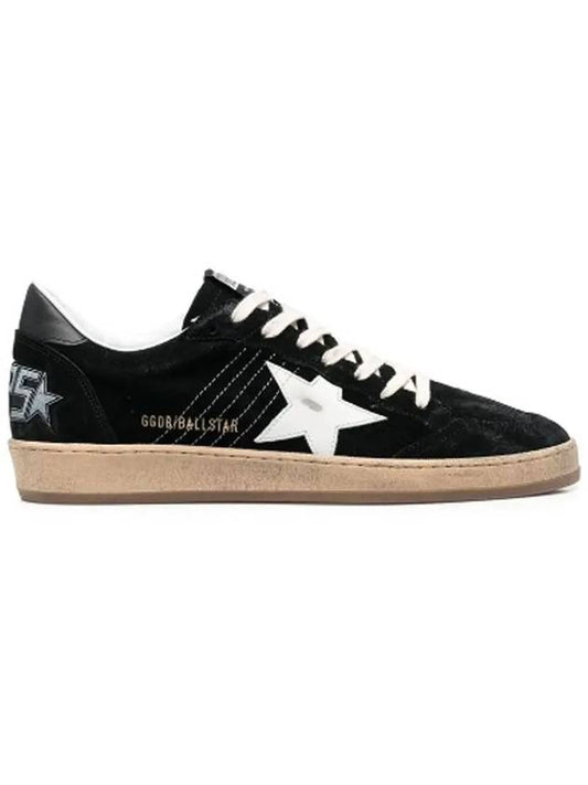 Men's Ballstar Suede Low Top Sneakers Black - GOLDEN GOOSE - BALAAN 2