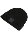 Logo Metropolis Wool Beanie Black - CP COMPANY - BALAAN 4