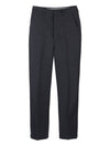 Gabardine Wool Loose Fit Wide Pants Grey - AMI - BALAAN 2