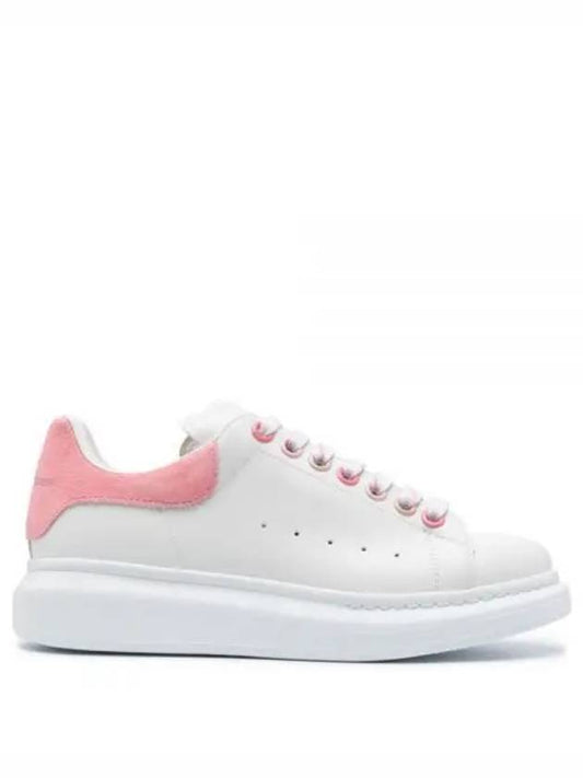 Oversized Leather Low Top Sneakers White Pink - ALEXANDER MCQUEEN - BALAAN 2