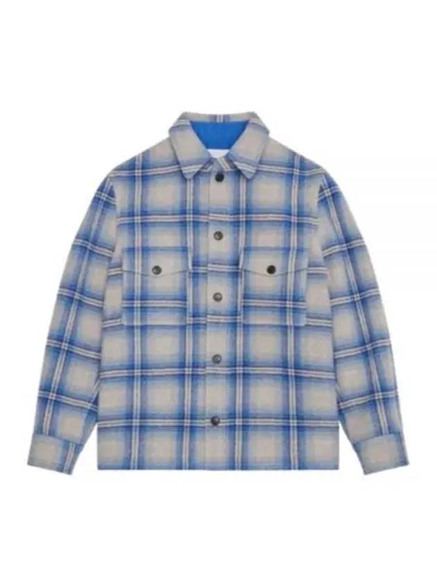 Kervon Check Wool Shirt Jacket Blue - ISABEL MARANT - BALAAN 2