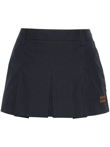 Miu Miu Pleated Mini Skirt - MIU MIU - BALAAN 1