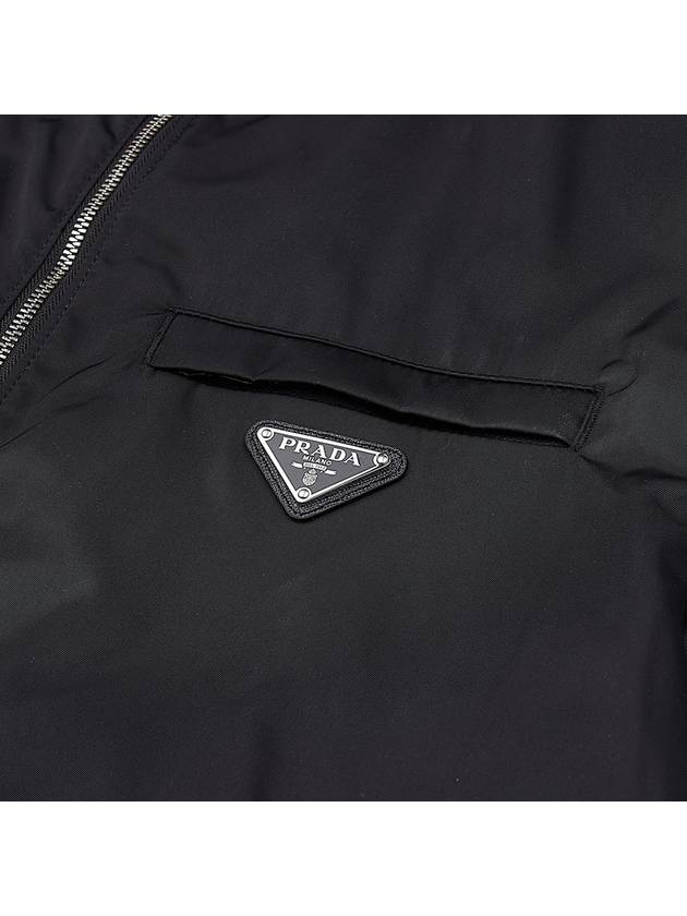 Re-Nylon Hooded Blouson Jacket Black - PRADA - BALAAN 10