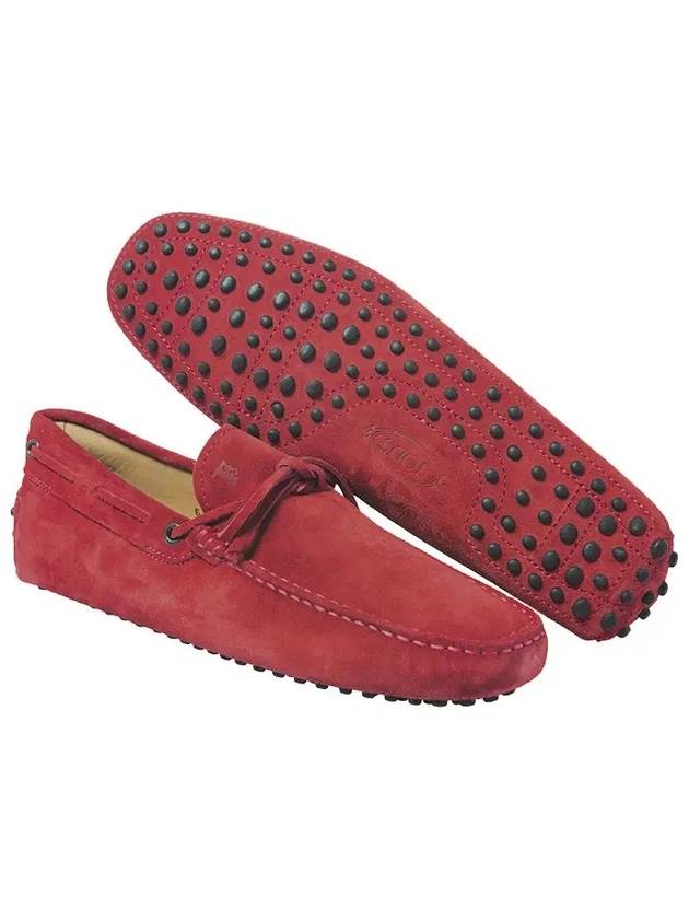 Men's Gommino Suede Driving Shoes Red - TOD'S - BALAAN 5