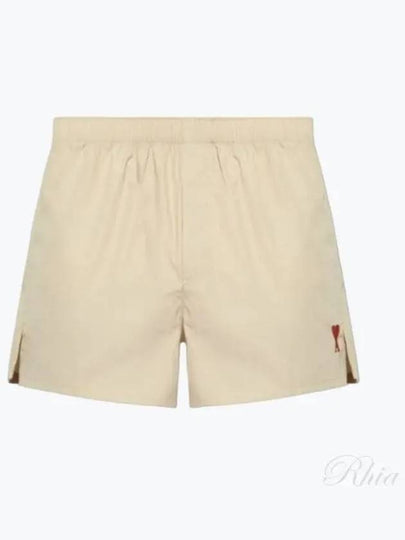 De Coeur Cotton Shorts Beige - AMI - BALAAN 2