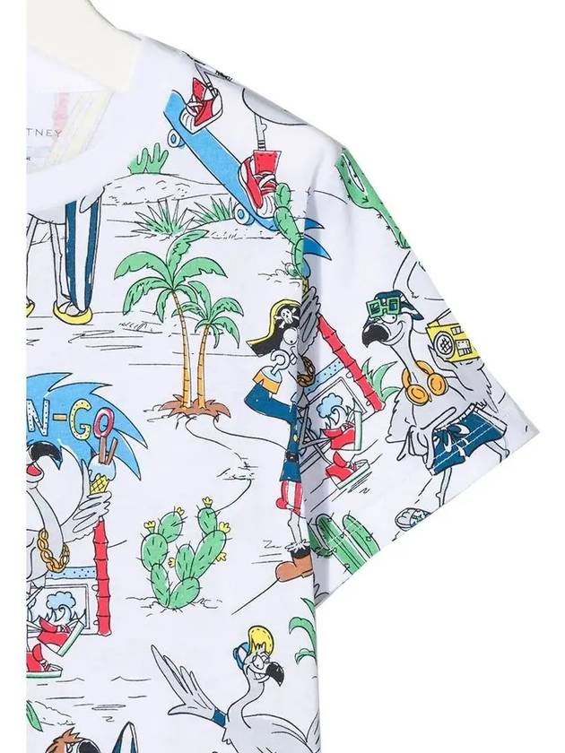 Women's Flamingo Pattern T-Shirt 602241 SQJ67 H913 - STELLA MCCARTNEY - BALAAN 4