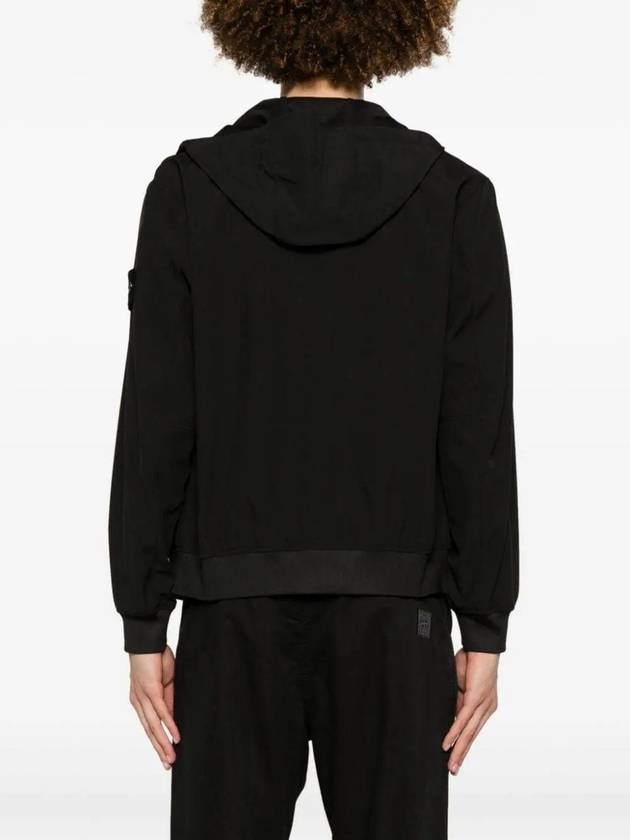 Light Soft Shell R E Dye Technology In Recycled Polyester Hooded Jacket Black - STONE ISLAND - BALAAN 3