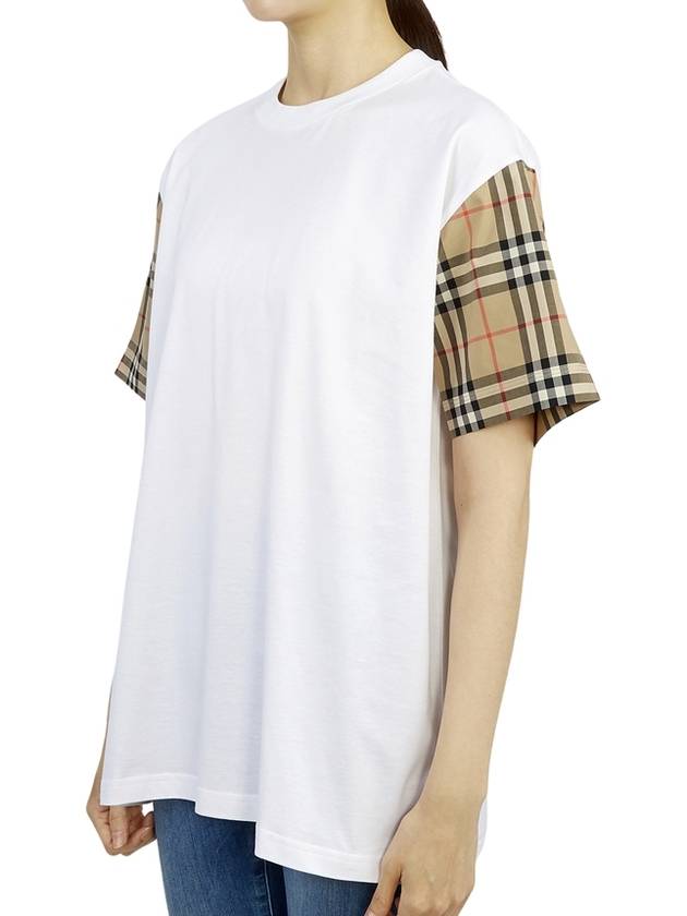 Vintage Check Sleeve Short Sleeve T-Shirt White - BURBERRY - BALAAN 3