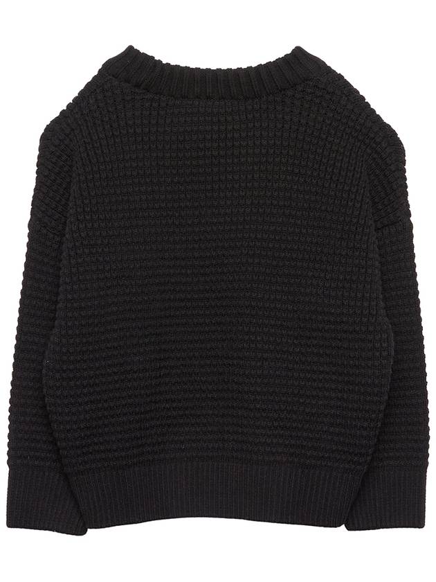 Panda 2312010399 BLACK Kids Knit Sweater Relaxed Fit - MINI RODINI - BALAAN 2