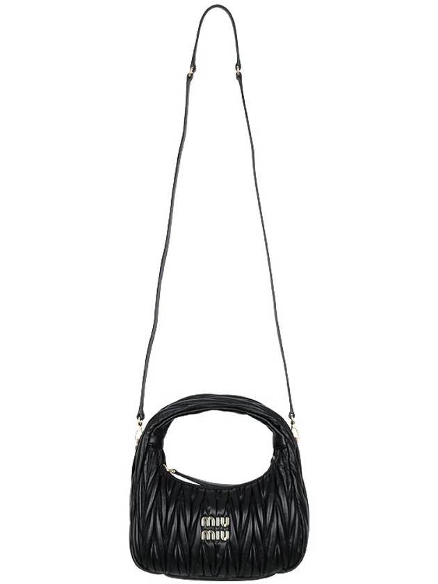 Wander Materasse Nappa Leather Mini Hobo Tote Bag Black - MIU MIU - BALAAN 4