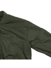 Sleeve Pocket Zipper Linen Bomber Jacket Dark Green - LORO PIANA - BALAAN 5