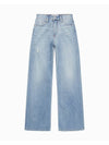 Jeans High Rise Denim Wide Jeans Light Blue - CALVIN KLEIN - BALAAN 1