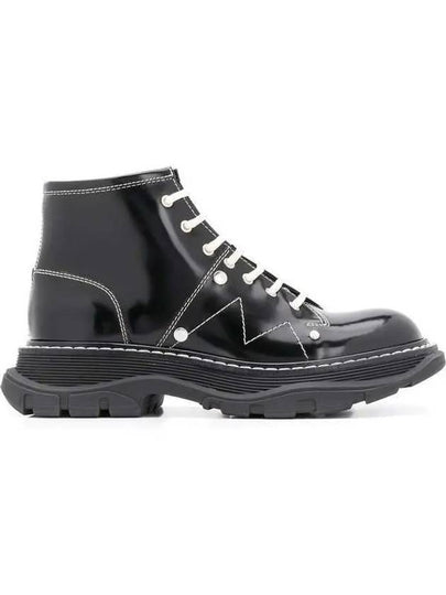 Tread Lace-Up  Worker Boots Black - ALEXANDER MCQUEEN - BALAAN 2