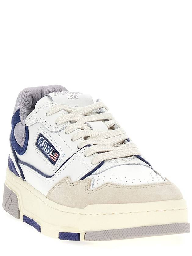 Autry White, Dark Blue And Light Blue Leather Clc Low Sneakers - AUTRY - BALAAN 2