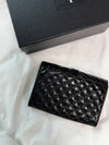 Matelasse Monogram Envelope Small Half Wallet Black - SAINT LAURENT - BALAAN 4