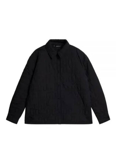 Rose Logo Quilting Padded Shirt Black - J.LINDEBERG - BALAAN 2