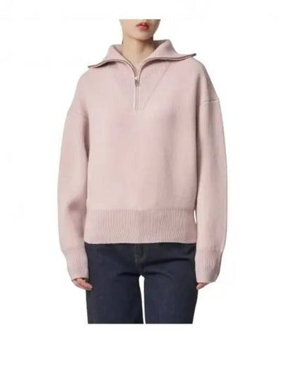 Fancy Half Zip-Up Neck Wool Knit Top Pink - ISABEL MARANT - BALAAN 2