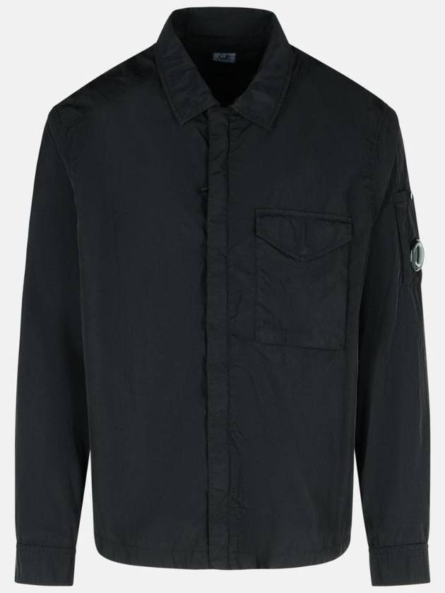 Chrome-R Full Zip Over Long Sleeve Shirt Black - CP COMPANY - BALAAN 1