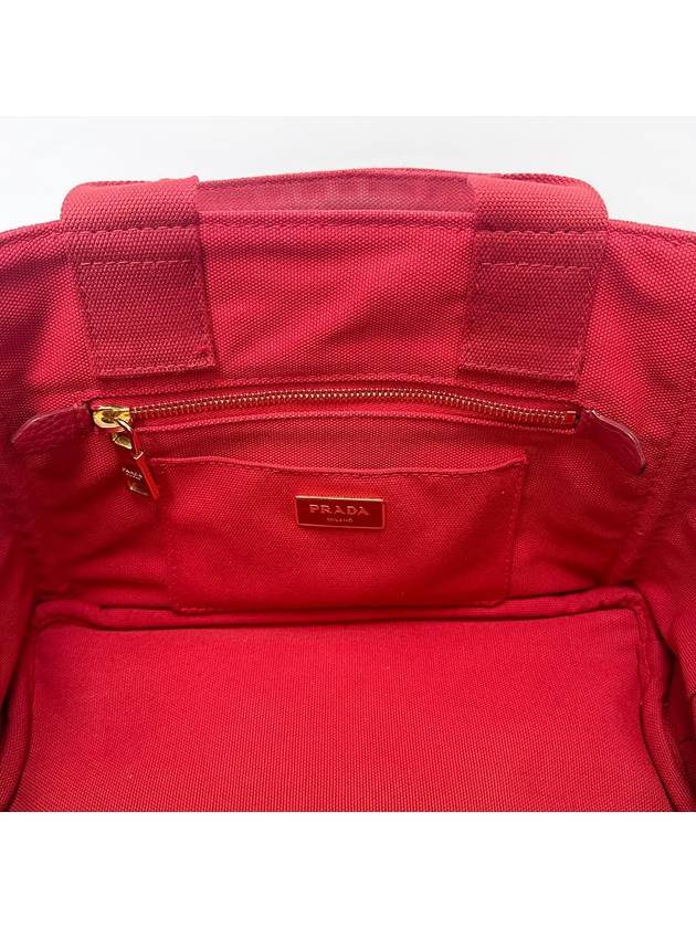 Red Canapa Canvas Tote Bag 4VPRB23148 - PRADA - BALAAN 7