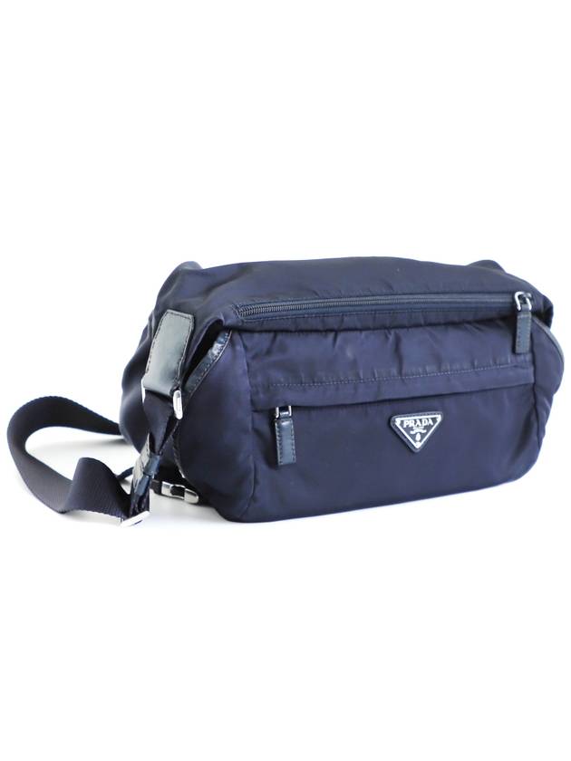 M Re nylon biker bag cross medium navy - PRADA - BALAAN 8