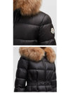 BOEDIC logo patch hood brown fur down long padded black women s jacket 1C00022 595FE 99M TEO - MONCLER - BALAAN 5