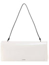 Logo Patent Leather Shoulder Bag White - JIL SANDER - BALAAN 1