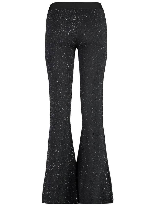 Black White Viscose Blend Trousers PWHG021E23KNI0011001 B0560956172 - PALM ANGELS - BALAAN 3