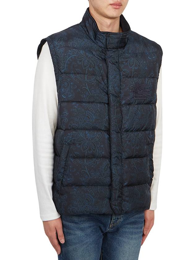 Paisley Padding Vest Navy - ETRO - BALAAN 5