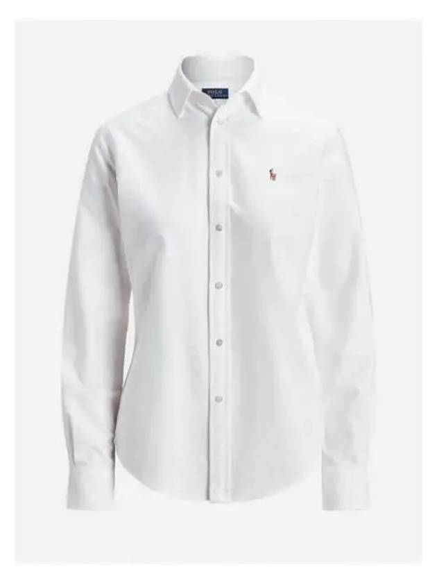 Pony Classic Fit Long Sleeve Shirt White - POLO RALPH LAUREN - BALAAN 2