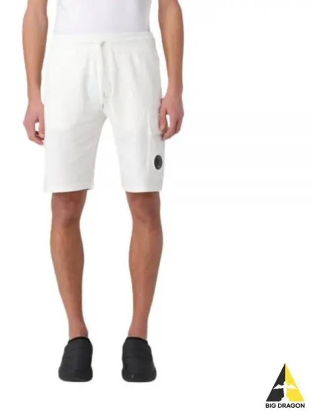 Light Fleece Utility Shorts White - CP COMPANY - BALAAN 2