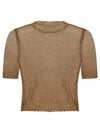 See through crew neck t shirt light brown S29HL0008M13005157 - MAISON MARGIELA - BALAAN 2